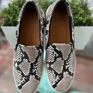 Tory Burch Stamped Snake Skin Slip On Sneakers size 8